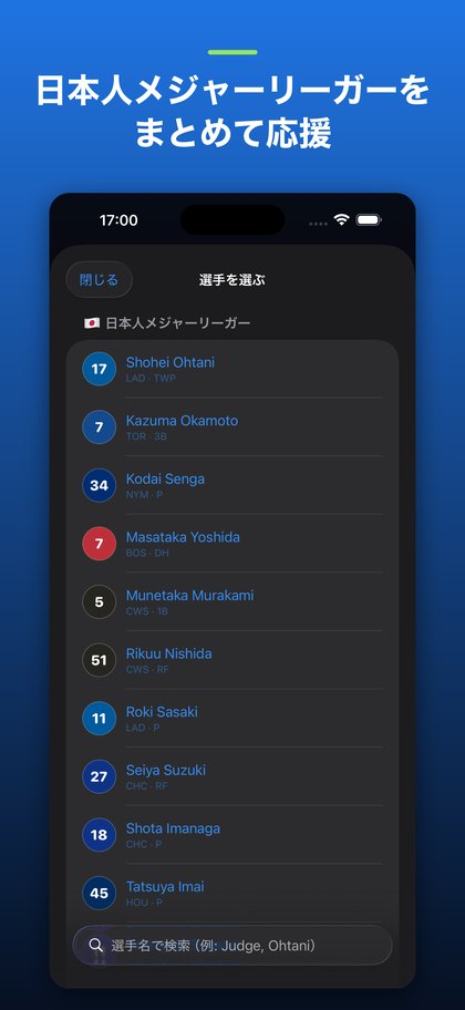 がんばれ日本人メジャーリーガーの画面